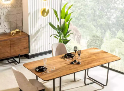 Design Dining table 4x Chairs Dining room Suite Set Dining sets Wood 5pcs
